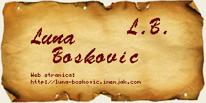 Luna Bošković vizit kartica